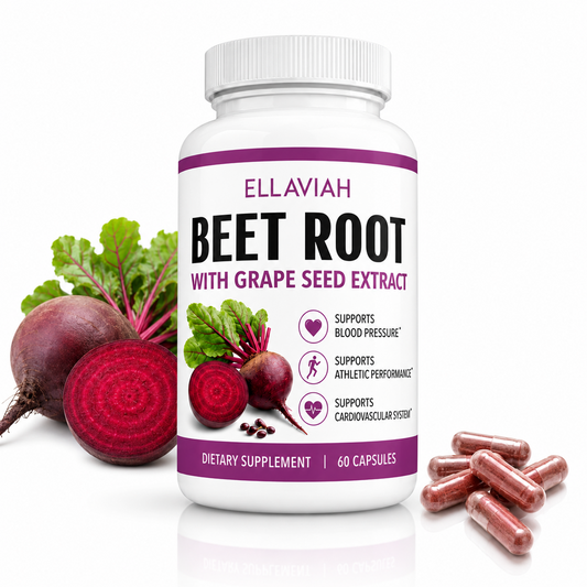 Beet Root Capsules with Grape Seed Extract, 1500mg Per Serving, Beetroot Powder Supplement