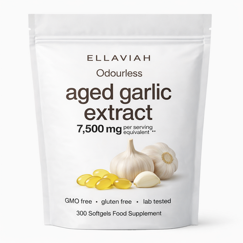 Odorless Aged Garlic Extract 500mg | 300 Softgels