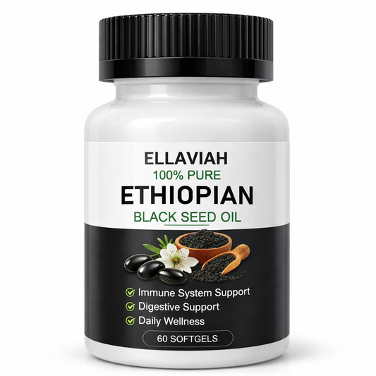 Ethiopian Black Seed Oil Softgels 800 mg Per Serving, 100% Pure Black Seed Oil Supplement, 60 Softgels, 30 Daily Servings