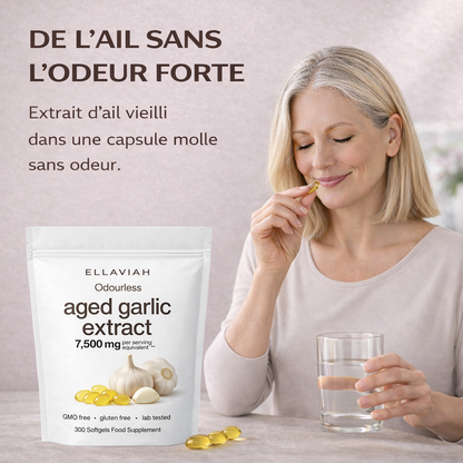 Odorless Aged Garlic Extract 500mg | 300 Softgels