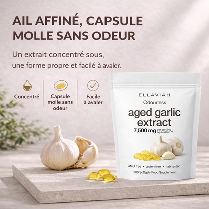 Odorless Aged Garlic Extract 500mg | 300 Softgels