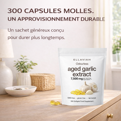 Odorless Aged Garlic Extract 500mg | 300 Softgels