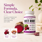 Beet Root Capsules with Grape Seed Extract, 1500mg Per Serving, Beetroot Powder Supplement