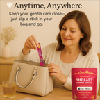 She-Lajit Strawberry Honey Sticks with Shilajit, Shatavari & Saffron, 32 Sticks